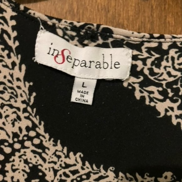 Black and Tan Paisley elastic waisted flouncy lightweight polyester jumpsuit - Picture 6 of 8